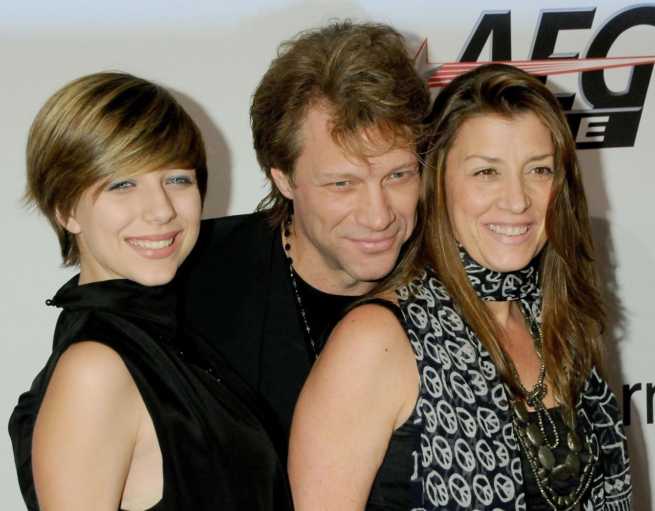 Bon jovi jon wife dorothea family years gala marian dailymail marital bliss box charity kimmel his center name music she